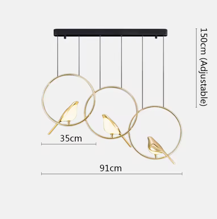 Suspension luminaire Murano Birds – Élégance Lumineuse et Poésie Contemporaine
