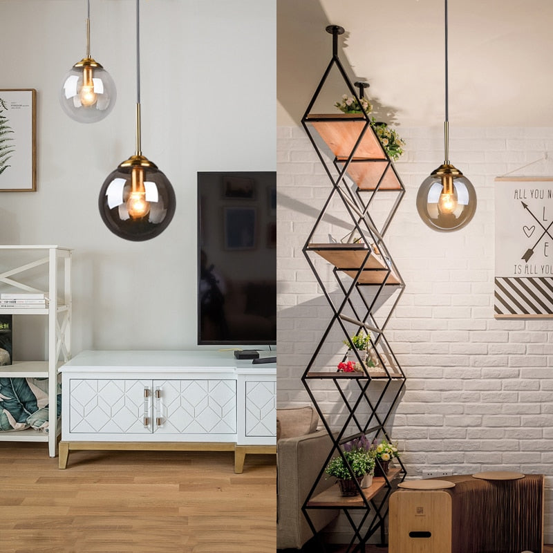 Lustre à boules de verre – Orellis