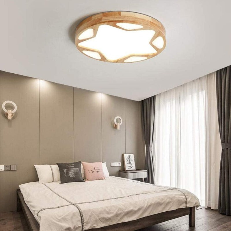 Plafonnier étoile en bois – Terra